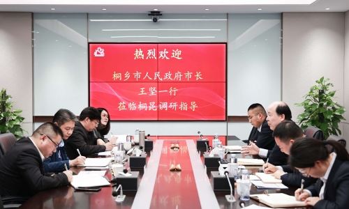 桐乡市委副书记、市长王坚一行莅临征途国际官网调研